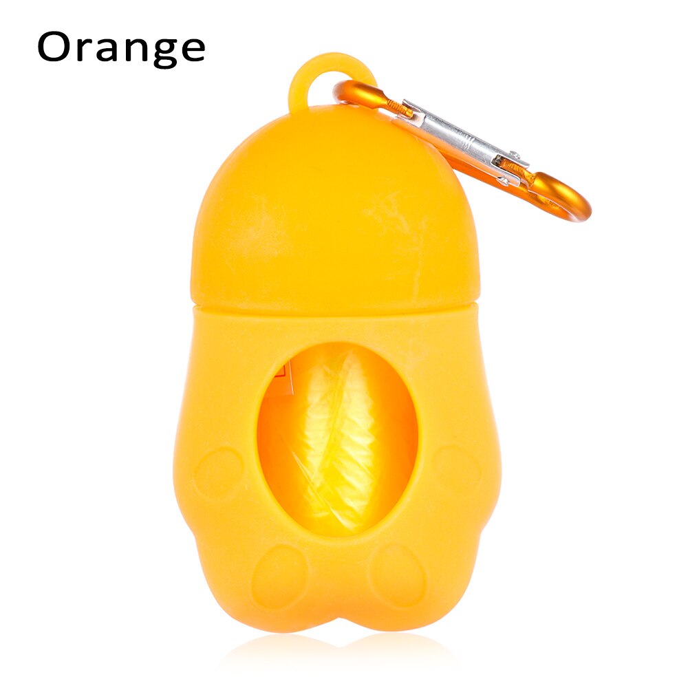 Useful Dog Poop Waste Bag Storage Box Pet Supplies Garbage Bags Carrier Holder Cleaning Tool Litter Picker Dispenser Poop Pouch: orange