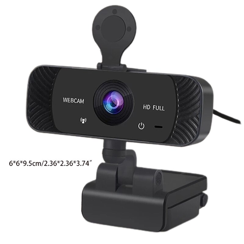 High Definition Webcam 1080P with Built-in Microphone USB 2.0 Autofocus Widescreen Camera for Laptop Video Calling