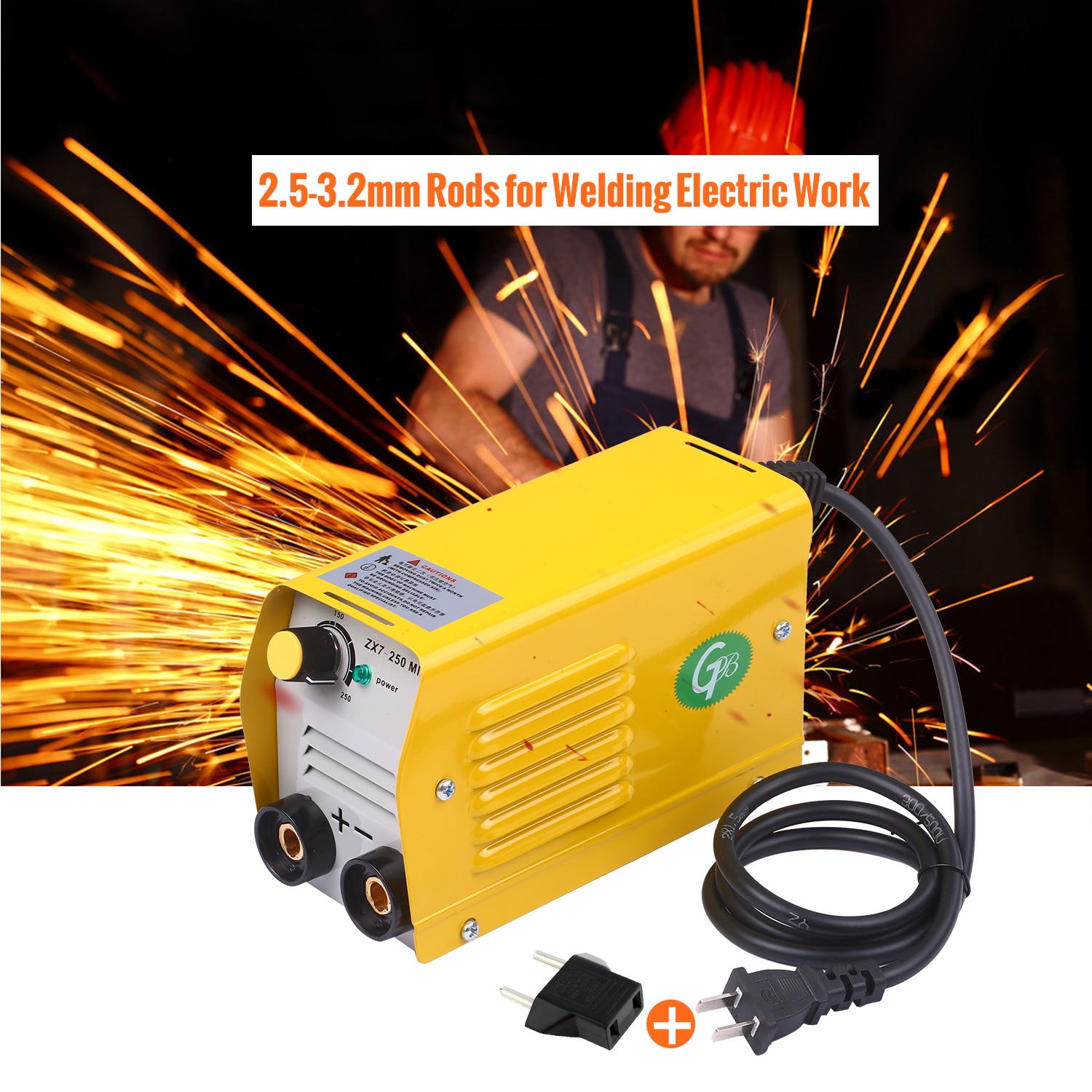 Arc 250Amps IGBT Welding equipment Portable Electric no-Stick for 2.5-3.2mm Rods for Electric Work with Safety Set