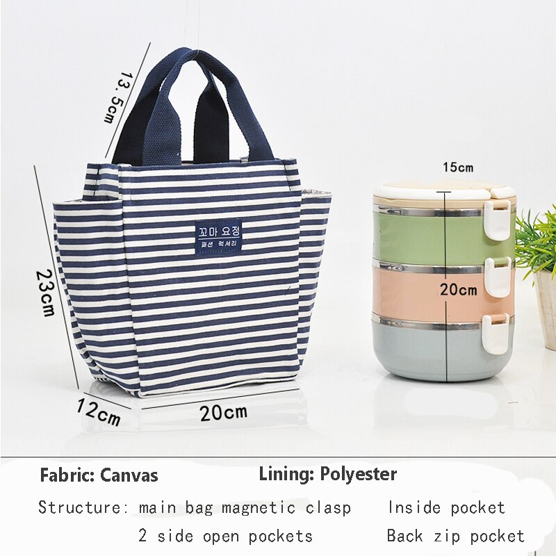 Lady Women Handbag Polyester Ladies Printing Handbags Portable Lunch Bag Pouch Storage Box Picnic Tote Bag