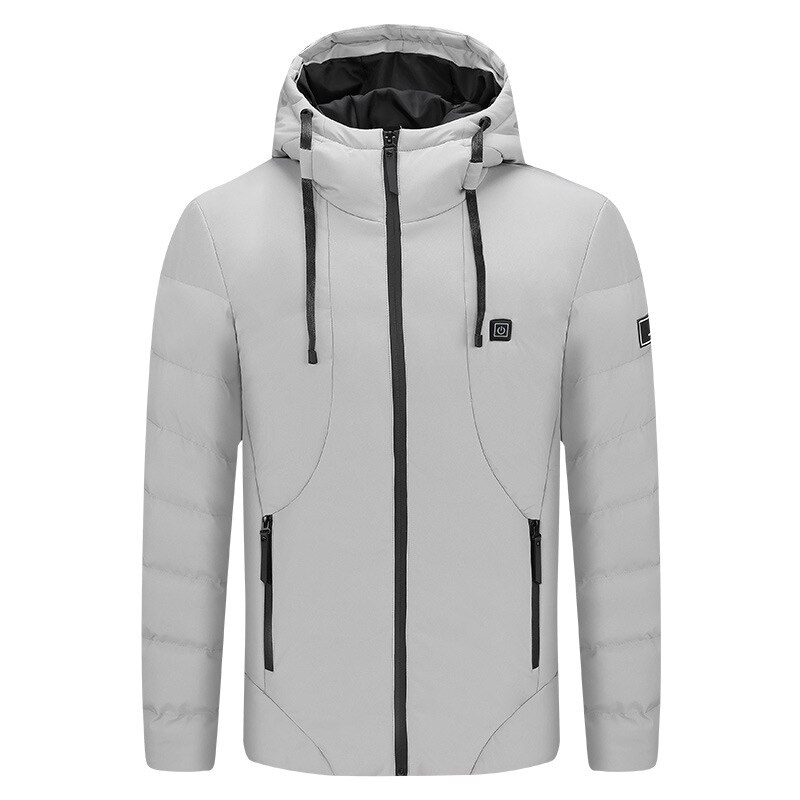 Electric heated jacket outdoor sports coat winter coat with cap and USB electric heating warm coat for Mountaineering ski: C / M