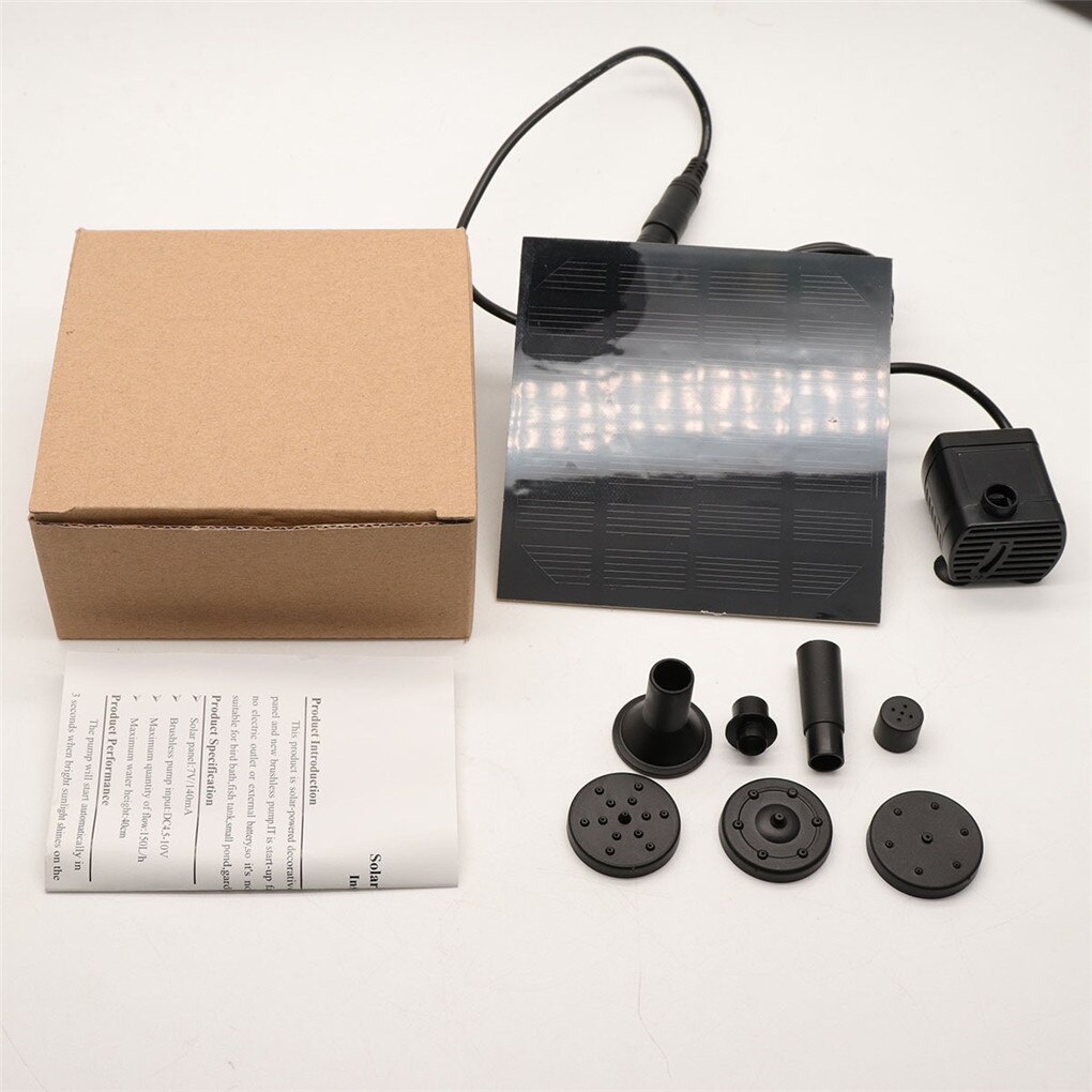 Solar Powered Water Fountain Pool Pond Water Sprinkler Sprayer with Water Pump Fountain Garden Fountain Pool Garden Landscape