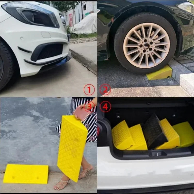 3 cm hoge auto-toegangshelling driehoek pad snelheidsreductiemiddel duurzame drempel voor auto motorfiets zware rolstoel rubberen wiel x1