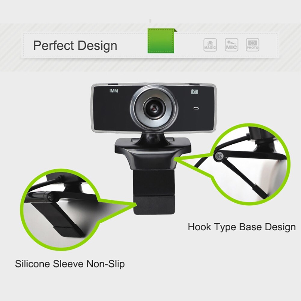 PC Webcam High Definition USB HD Computer Camera CMOS Sensor 1.3 million pixel Web Cam with Microphone