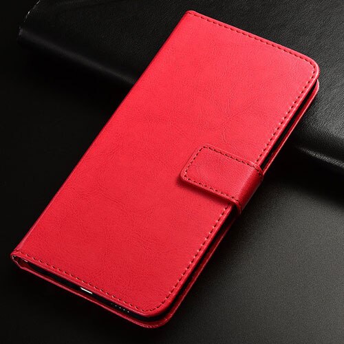 Wallet Cases for Lenovo K6 Power Lenovo K6 Note K6 Luxury Flip PU Case Cover Capa with Card Holder for Lenovo K6 Power Note K6: For Lenovo K6 / Retro Style-red