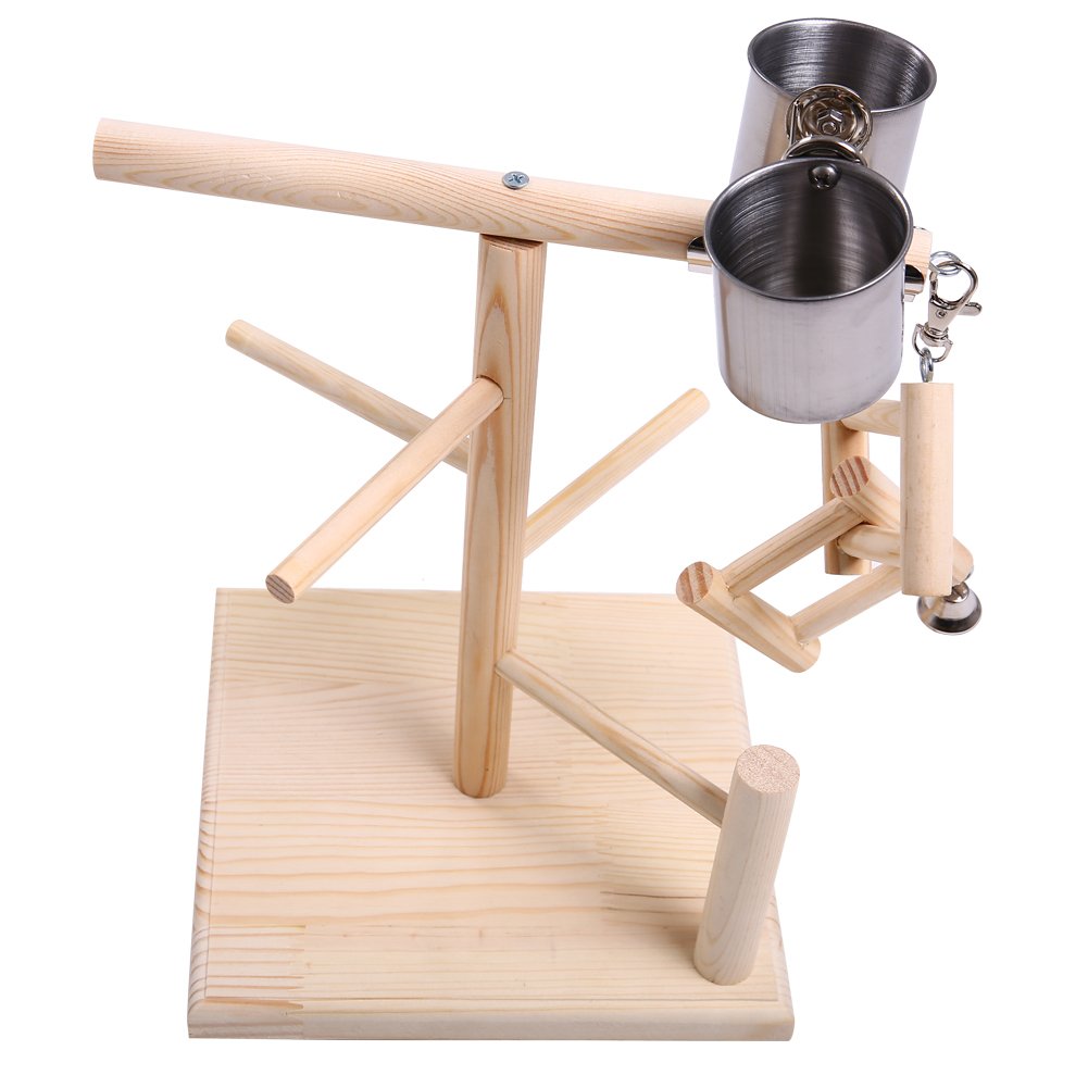 Soporte para loros, parque infantil para aves, percha de madera, soporte de gimnasio, Corralito, juguetes, ejercicio, gimnasio, Conure, Lovebirds
