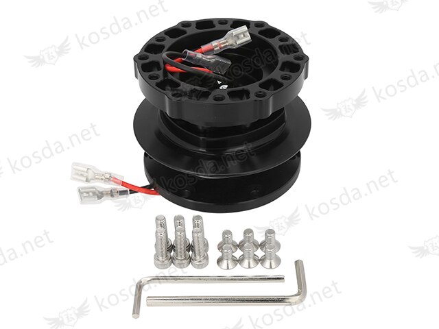 Universal Boss kit 12 Blots Racing Car Steering Wheel Quick Release Hub Adapter Boss Kit: Black