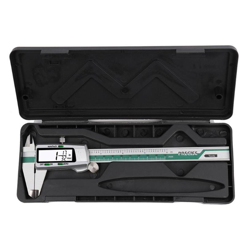 Vernier Caliper LCD Digital Display Ruler Measuring Instruments Tool Electronic Carbon Fiber Vernier Caliper Gauge Micrometer: 2