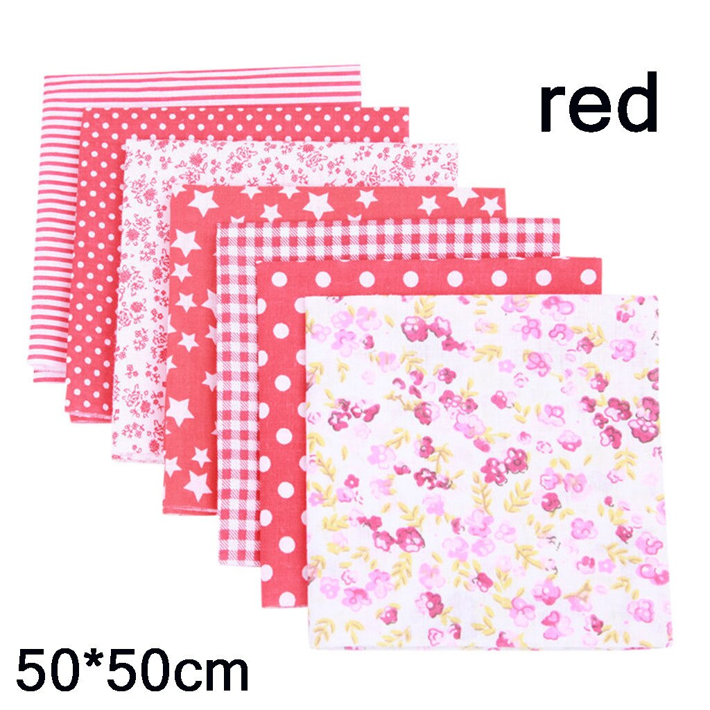 7 Pcs Katoen Craft Stof Bundel Patchwork Squares Quilten Naaien Patchwork Diy Katoen Thuis Naaien Diy Stof: 9