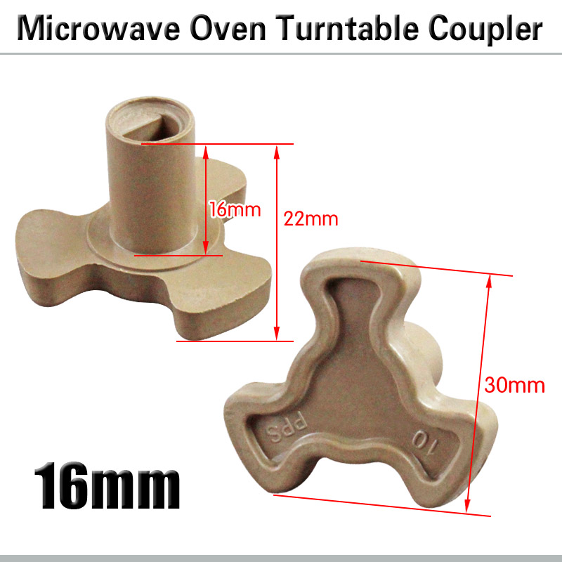 Microwave Oven Parts Turn Core Coupling Magnetron 16mm Microwave Oven Turntable Roller Guide Support Coupler Tray Shaft