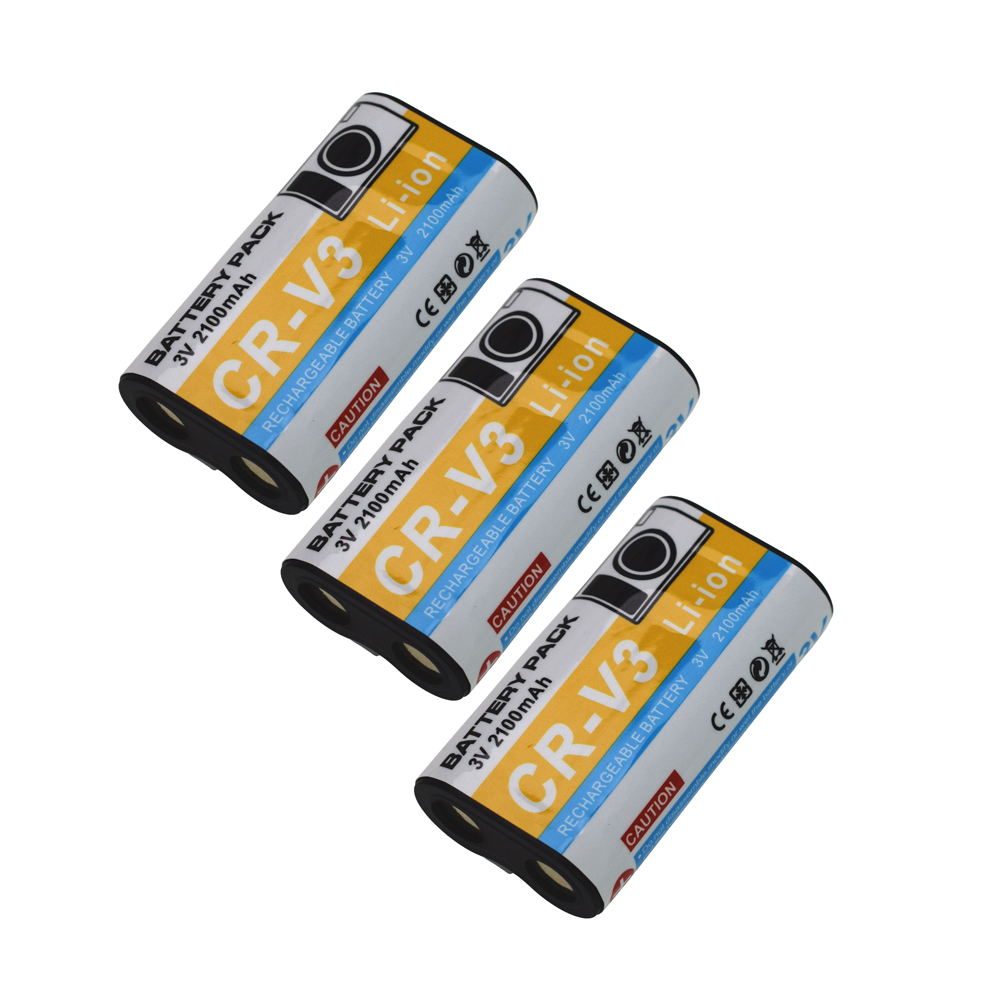 Batterie CR-V3 CR V3 CRV3 + chargeur LCD pour Kodak Z710, Z740, Z885, Z1275, CR-V3P, CRV3L: Bleu