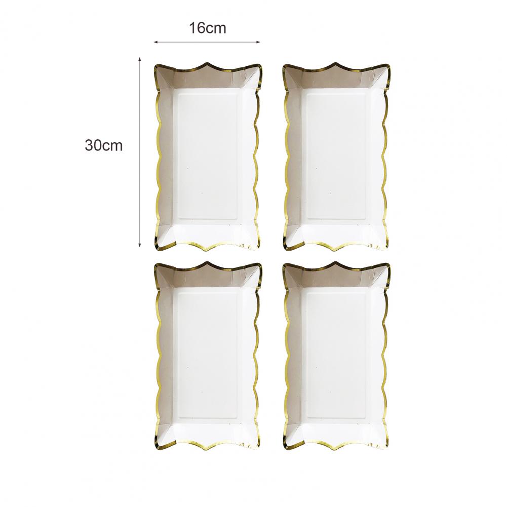 Fruit Plate Disposable Multifunctional Large Capacity Colorful Rectangular Disposable Plate Dinnerware for Picnic Tableware