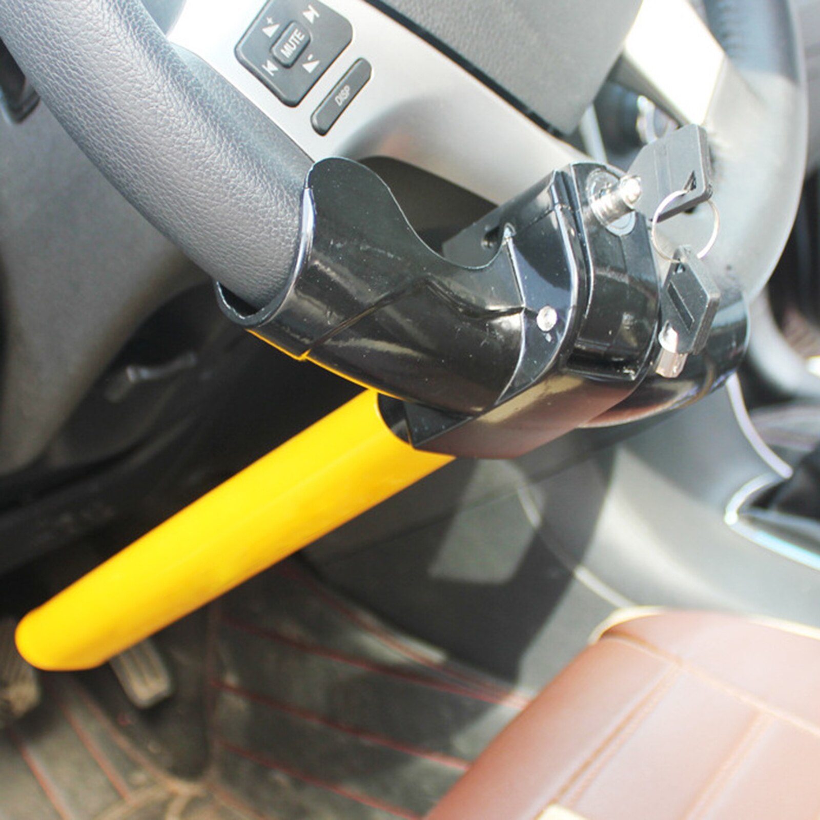 Heavy-duty Anti-theft Car Truck Safety Rotating Steering Wheel T-lock To Enhance Car Safety General Car Steering Wheel Lock