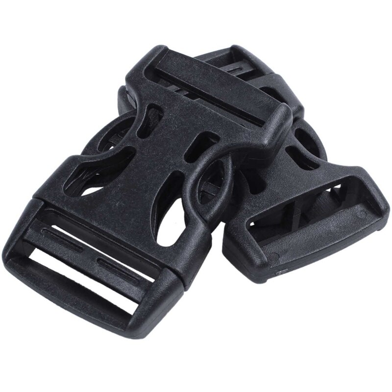 4pcs Plastic Side Quick Release Buckles Clip for 25mm Webbing Band Black