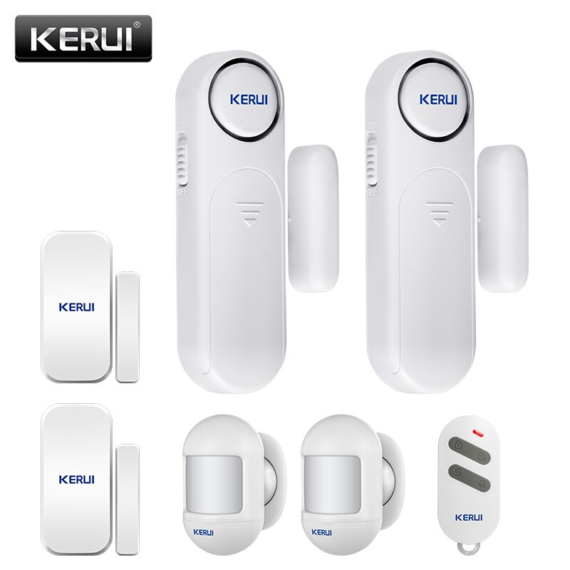 Corina 300ft 120dB Draadloze Deur/Raam Sensor Alarm Anti-Diefstal Deur Alarmen Afstandsbediening Voor Home Safety Security pir Rook: KIT14 Alarm