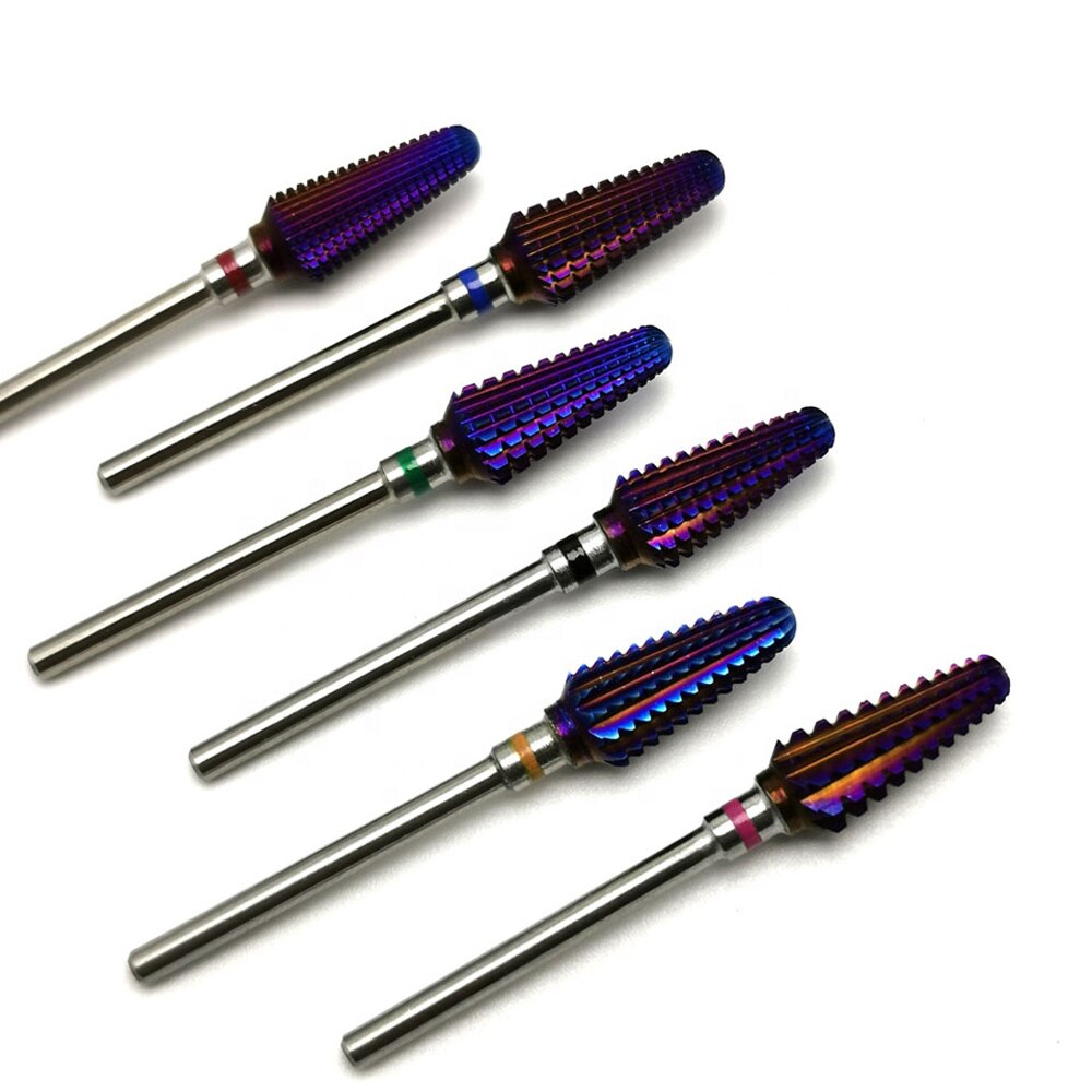 Tornado-brocas de carburo de tungsteno para manicura, 6 tipos de brocas para pulidora eléctrica