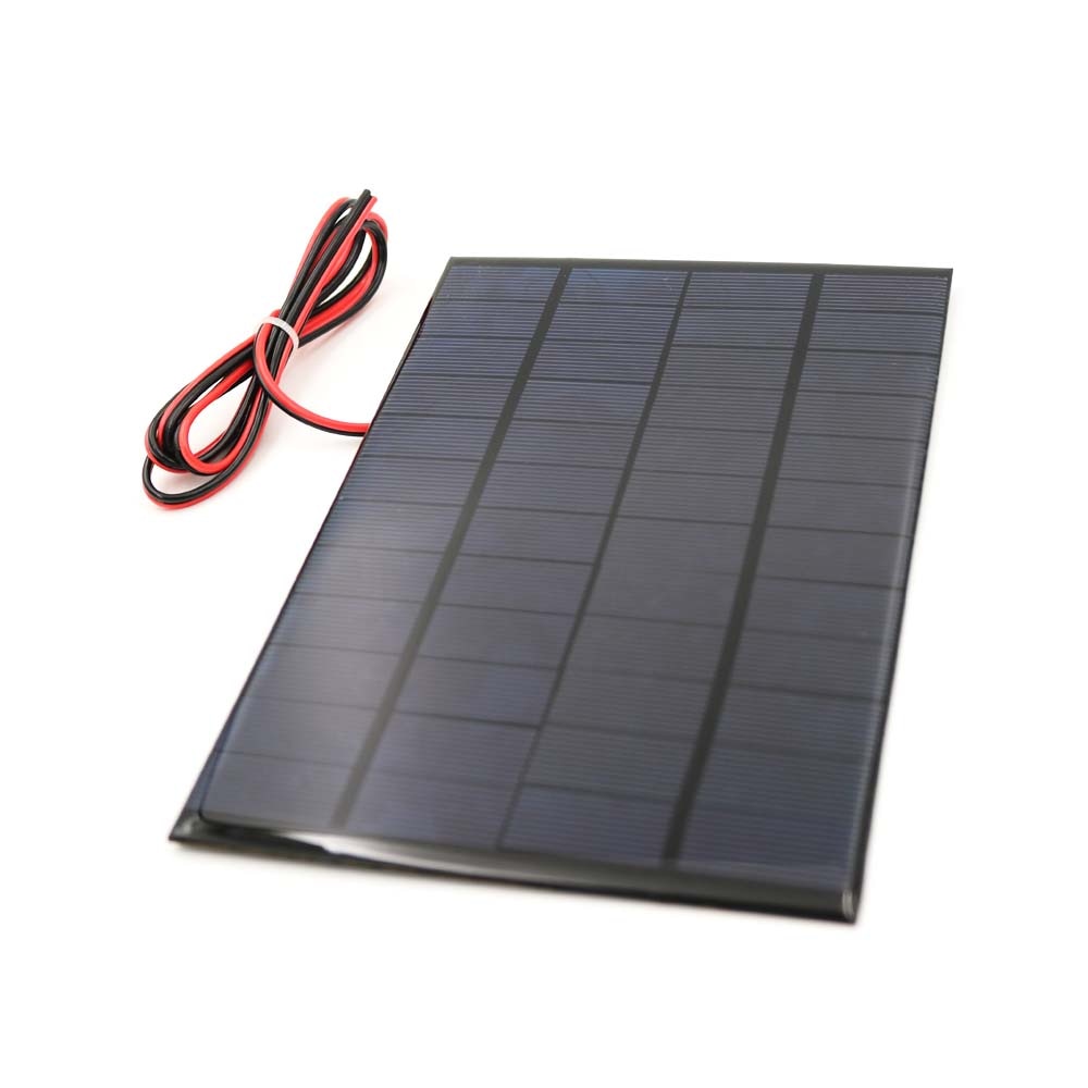 12V 4.2W Mini Solar Cell Solar Panel Standard Epoxy Polycrystalline Silicon with 100cm extend wire