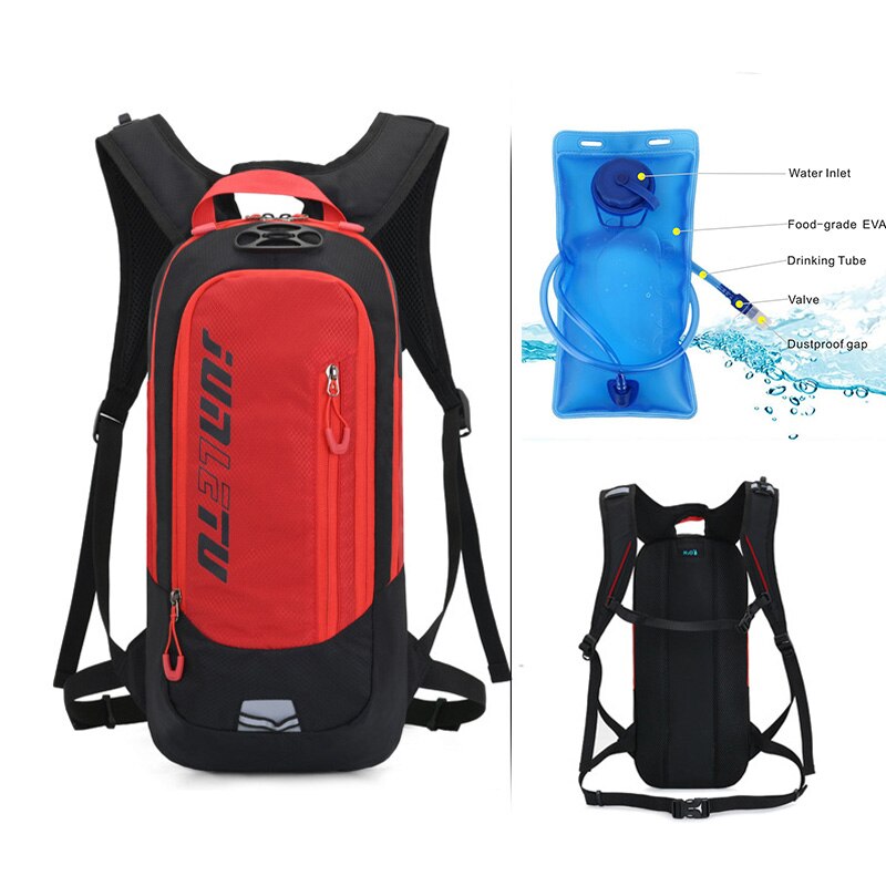 JUNLETU 20L Cycling MTB Backpack /Nylon Fabric/ Night Reflrctive/ Cycling Hydration / Outdoor Camping Hiking Treking Rucksack: B-with water bag