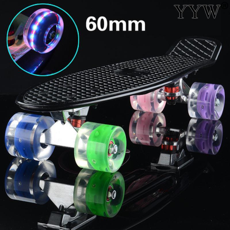 Clignotant planche à roulettes simple Kicktail Penny Mini Cruiser Rocker 4 roues adolescent adulte trottoir patinage rue filles planche à roulettes: A11