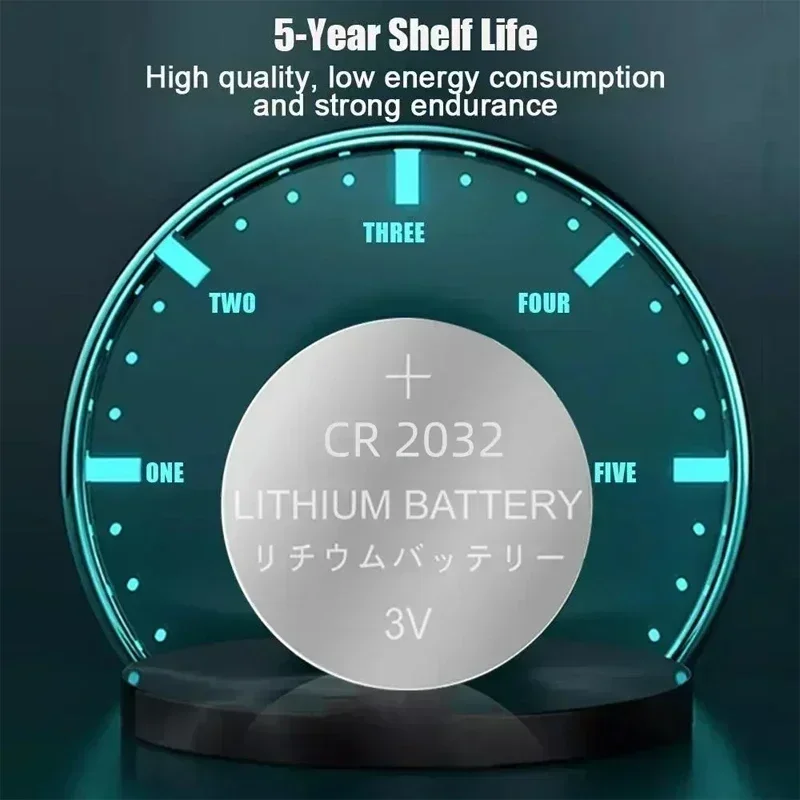 Bateria de lítio cr2032 de 200mah, cr 2032 dl2032 ecr2032, 3v, para brinquedos, relógio, calculadora, chave de carro, botão de controle remoto