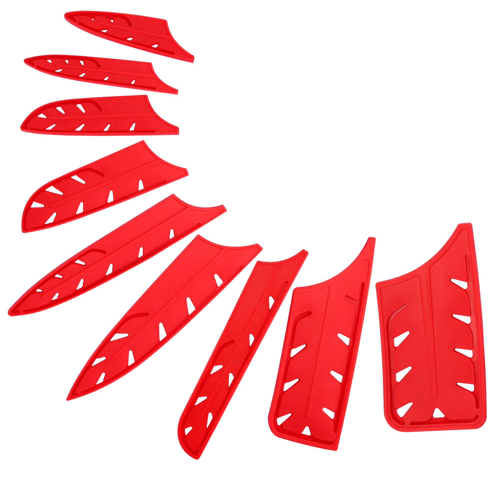 9pcs Knife Sheath PP Material Knife Coves Kitchen Knives Edge Guard Protective Case Knife Sleeves for Chef Slicing Bread Knives