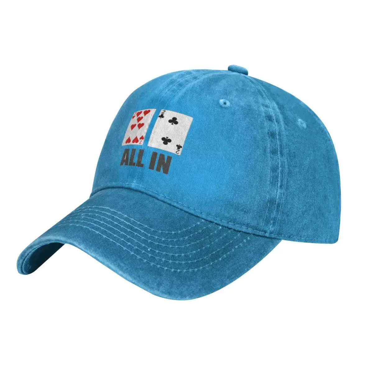 Poker Baseball Cap Alles in 7 2 Heren Trucker Hat Zomer Retro Gym Zonbestendige Baseball Caps: Blauw