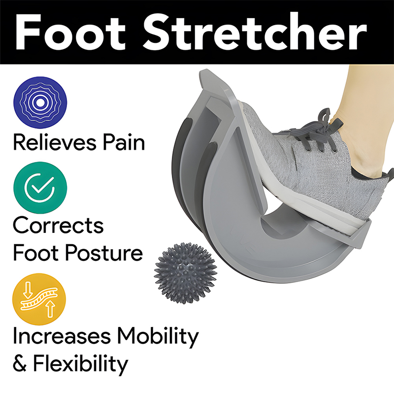 Fotvippa vadsträckare fotledssträckare bräda med spikad massageboll för akillesseneinflammation plantar fasciit strama vader