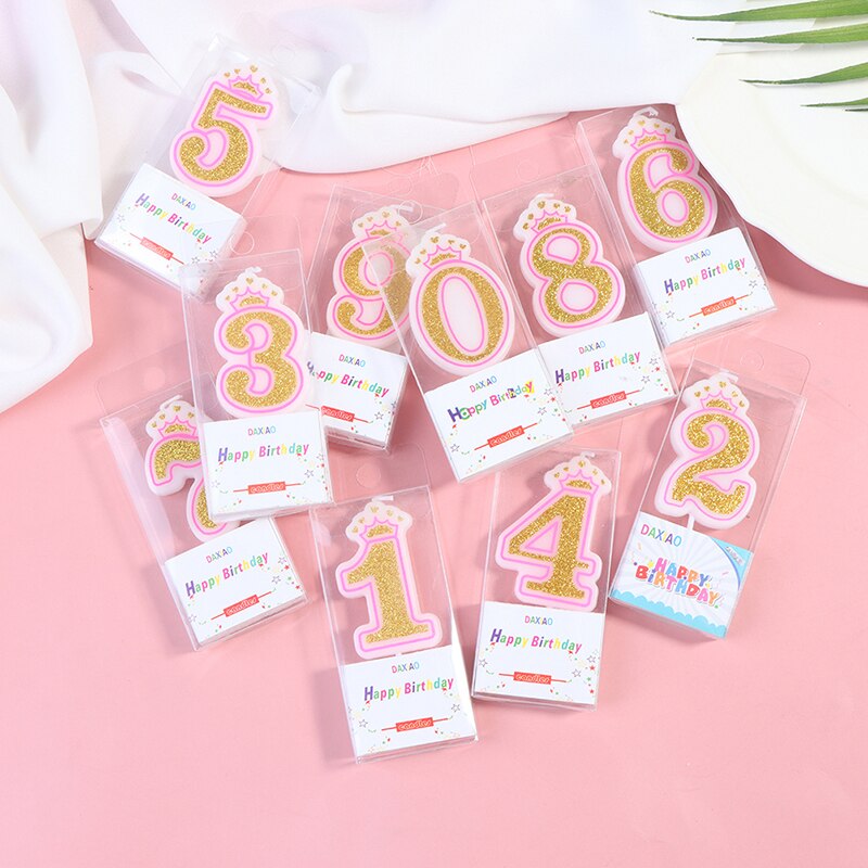 0-9 Nummer Verjaardag Kroon Kaarsen Leeftijd 0-9 Kind Verjaardag Feestartikelen Kaars Decoratie Cake Kaarsen
