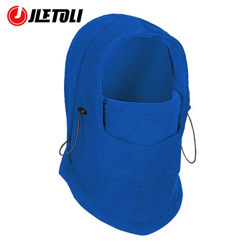 Jetoli-mascarilla térmica de forro polar para ciclismo, máscara de invierno para entrenamiento de esquí, a prueba de viento, al aire libre para bicicleta, gruesa, deportiva: bao blue