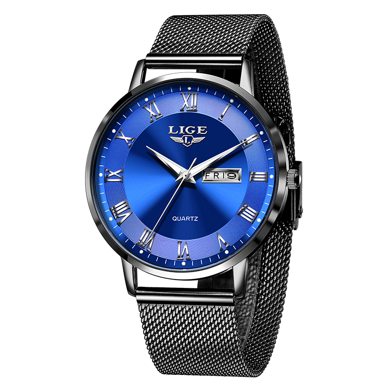 LUIK Top Merken Luxe Horloges Voor Mannen Casual Quartz Horloges Waterdicht Lichtgevende Datum Week Heren Horloge Reloj Hombre: Coffee