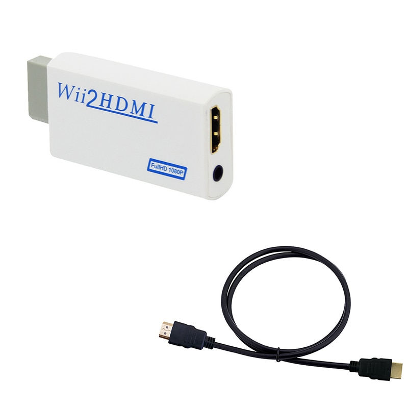 Wii 2 adapter Wii naar HDMI Converter Ondersteuning FullHD 720P 1080P 3.5mm Audio Wii2HDMI kabel Adapter voor HDTV Wii Converter