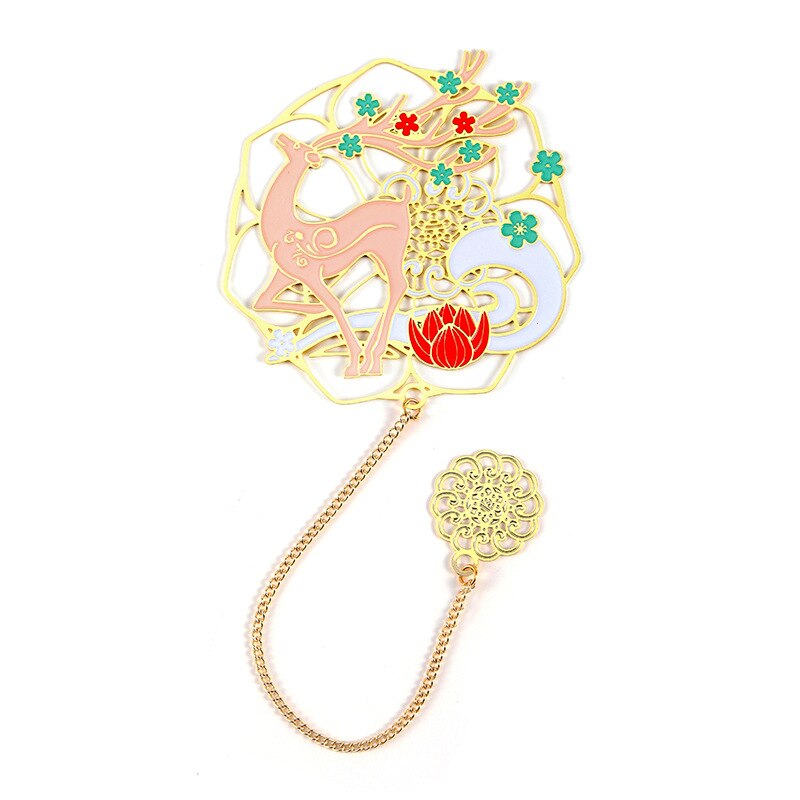 Baoxiang kwiat zakładka smok ryba feniks Luan kreskówka metalowa zakładka znak notatka uczeń podręczniki i artykuły papiernicze: D