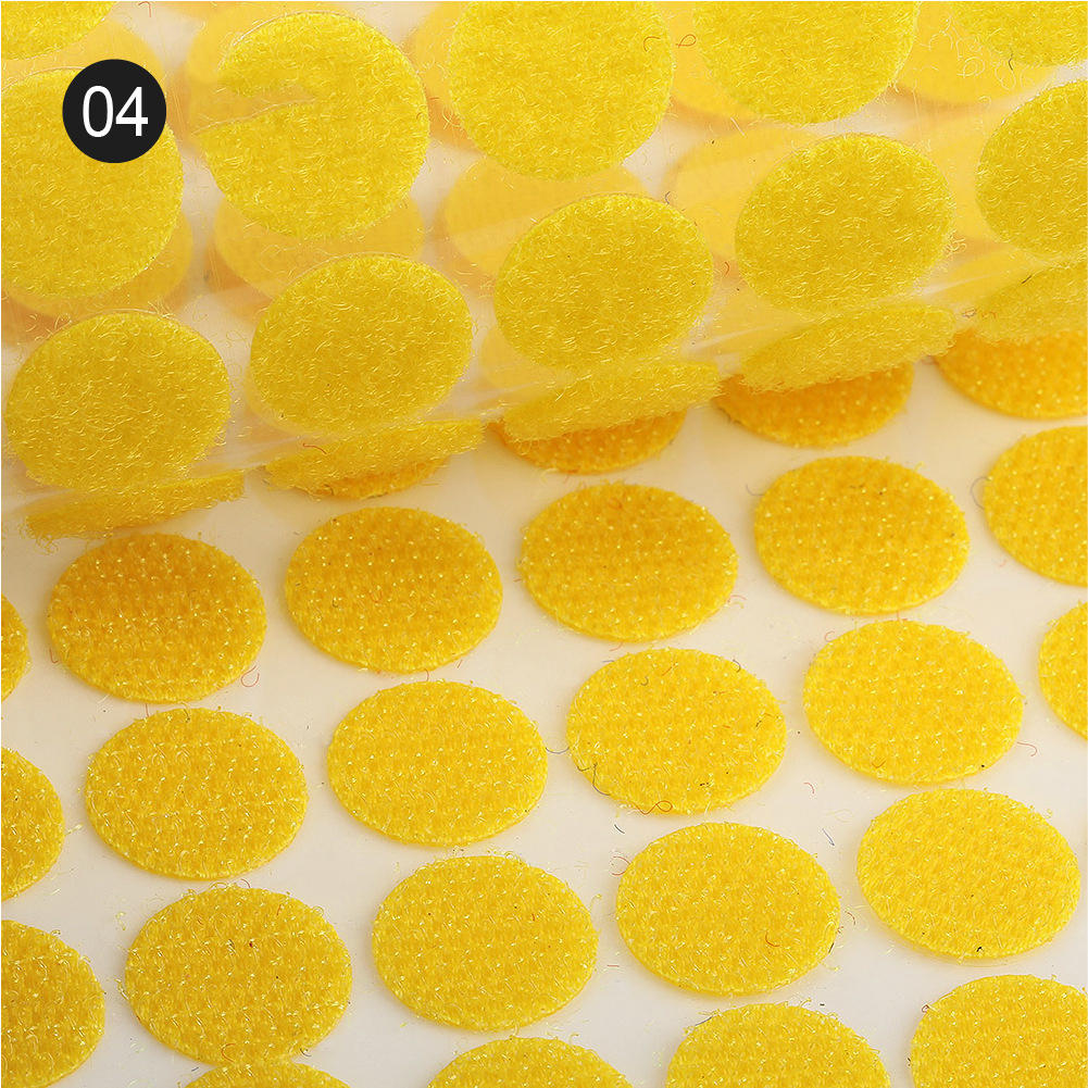 Round Dots Strong Self Adhesive Fastener Tape 10mm 15mm Velcro Nylon Hook Loop Sticker Tape Sewing Craft DIY Accessories: Color 4 / 15mm 100pair