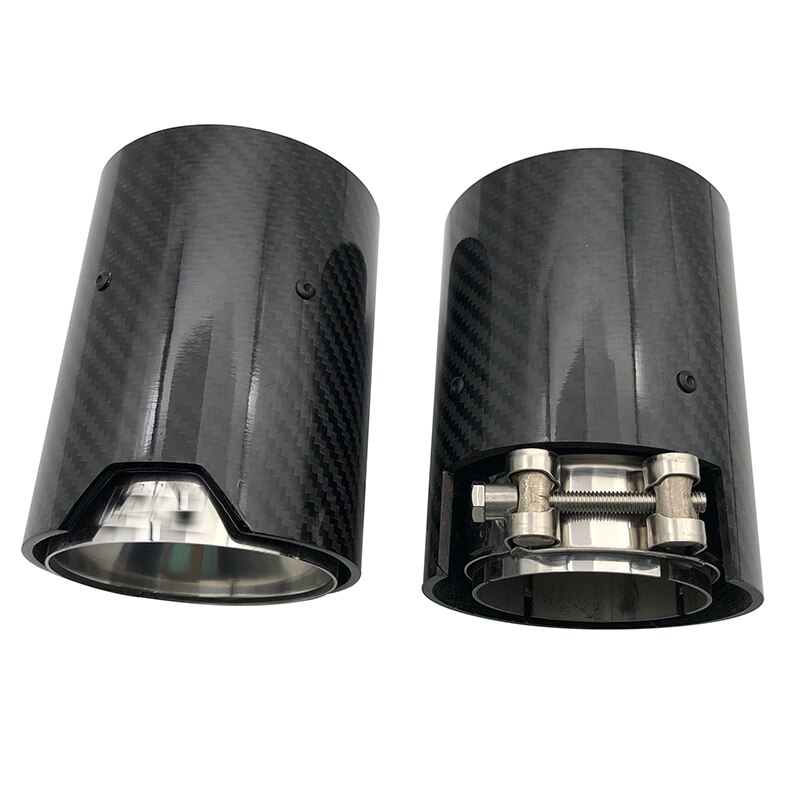 Embout d'échappement en Fiber de carbone véritable, pour tuyau d'échappement M Performance M2 F87 M3 F80 M4 F82 F83 M5 F10 M6 F12 F13 X5M X6M