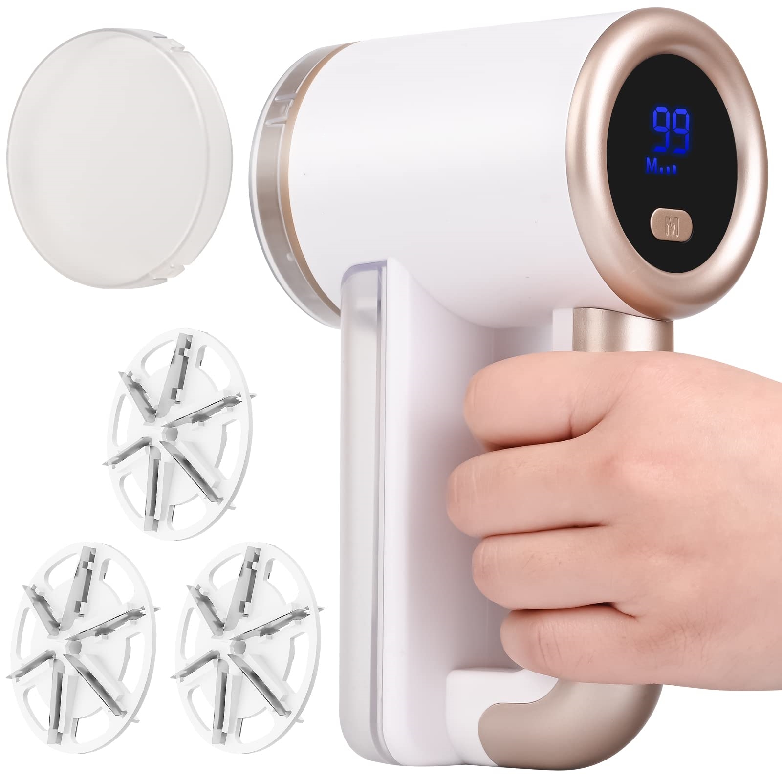 Oplaadbare Stof Kleding Scheerapparaat Pil Pluisjes Verwijderaar 3 Snelheden 2000Mah Led Display Fuzz Verwijderaar Voor Trui Bank Beddengoed Lakens: green