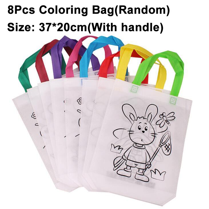 Bambini Giochi Di Disegno Set Pittura Del Mestiere Giocattoli Educativi di Apprendimento Precoce Giochi Di Disegno Per I Bambini di compleanno Regalo Di Natale GYH: 8Pcs Graffiti bags