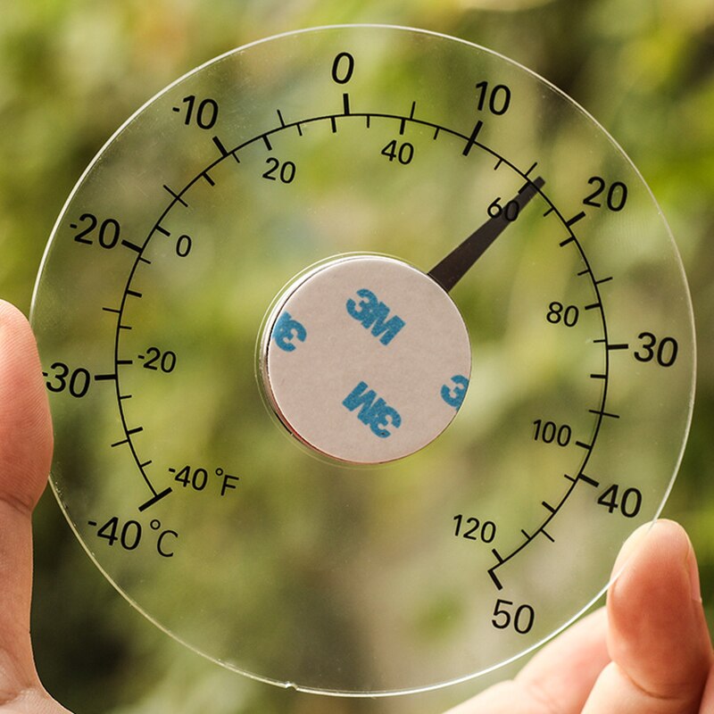 Transparent Acrylic Thermometer Mini Cigar Hygrometer Temperature No battery
