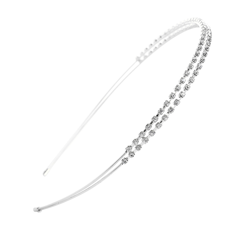 Frauen Braut Tiara Stirnbänder Crown Headwear Strass Perlen Welle Haar Band Hochzeit Haar Zubehör für Wunderschöne Damen: 1