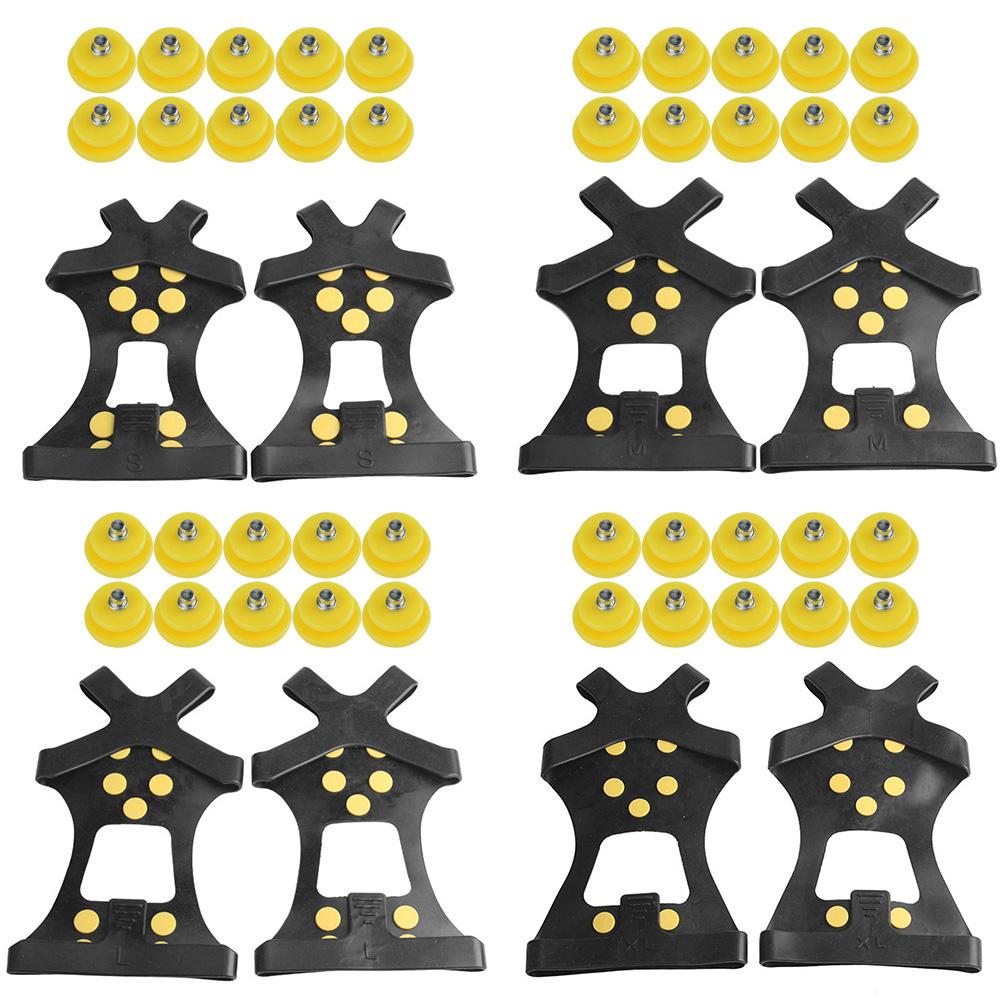 10 pigger sklisikre griper pigg vinter klatring sklisikker snø pigger grep kloss over sko dekker stegjern strekke motstå