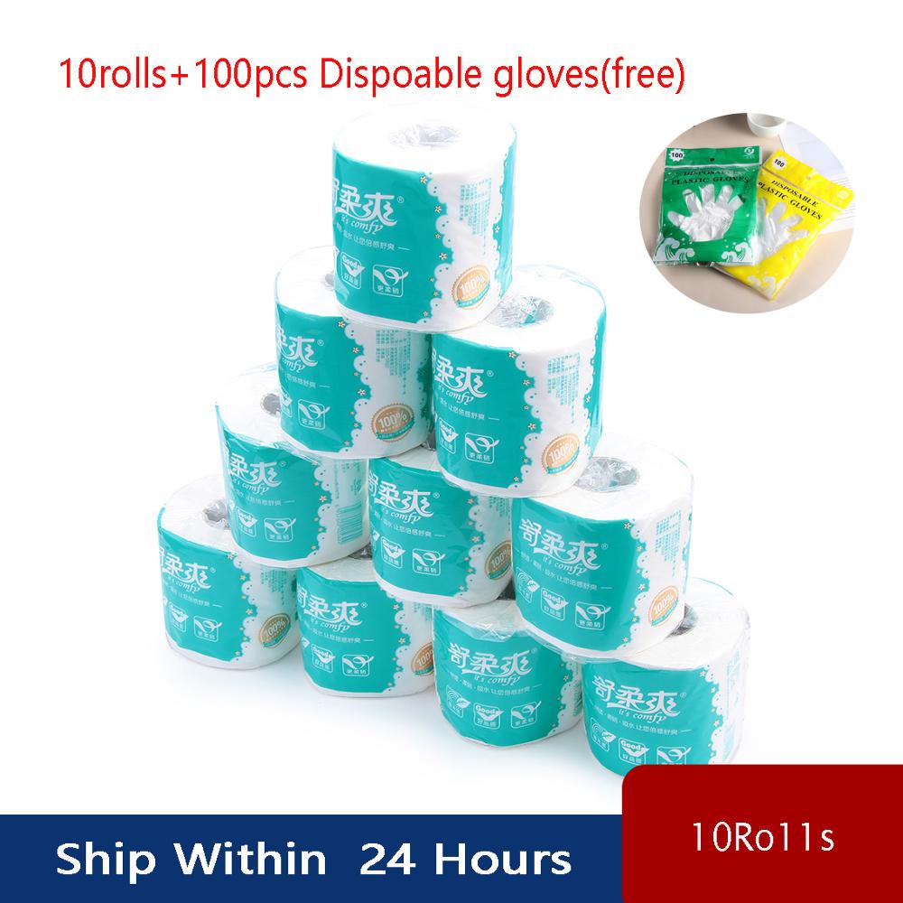 Witte Wc Papier Patroon Roll Wc-papier, Roll Papier In Badkamer, papieren Handdoek 10 Rollen Per Zak