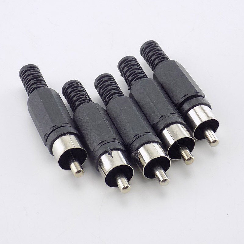 RCA Male AC Plug Jack Connector Solder Audio Video Plug Adapter for CCTV Security Camera System DVR NVR Industrial Tools W17