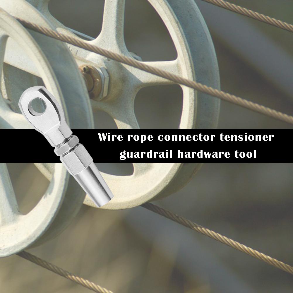 Rustfrit stål wire reb stik gelænder hardware værktøj diy montering rigning velegnet til altankorridor og andre gelændere