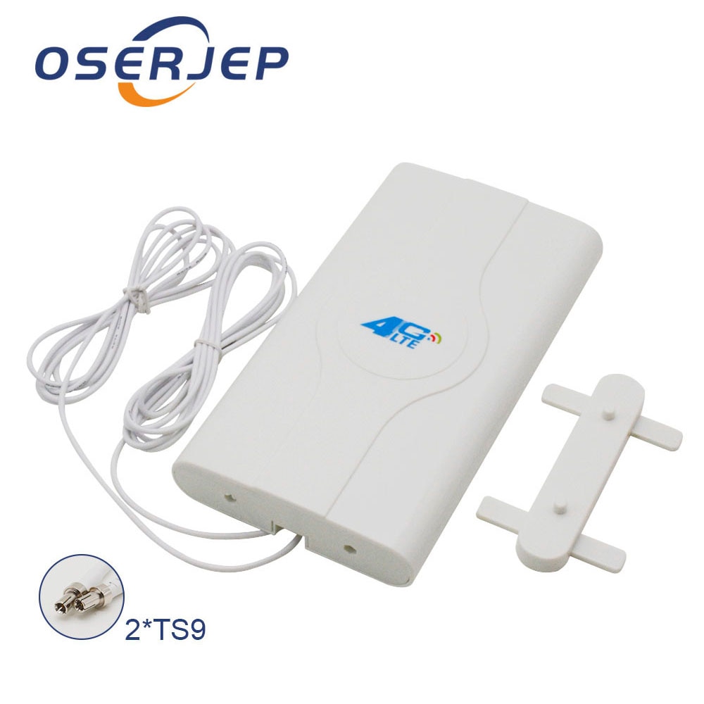 88dBi 4G LTE MIMO Antenna Booster Panel Antenna 700-2600Mhz with 2-TS9 Male Connector with 2 Meters Cable