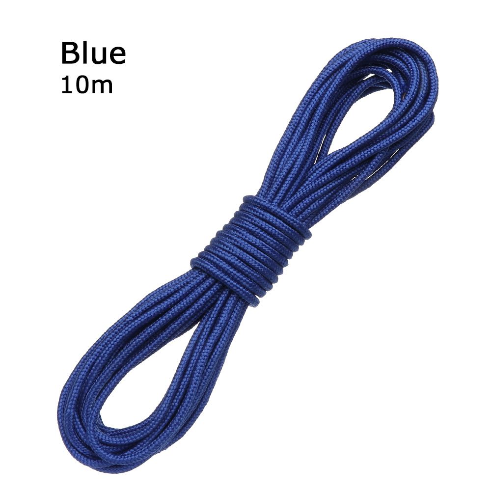 10m Used in The Jungle Clothes Drying Outdoor 4mm Braided Rope Lanyard Umbrella Rope: Blue-10m