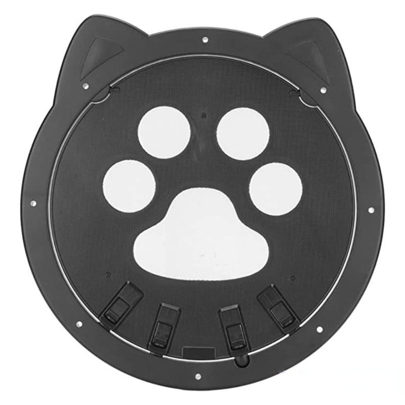 Puerta con pantalla para mascotas, puerta magnética con cierre automático para perros y gatos pequeños con función de bloqueo para puerta, ventana y porche: Negro