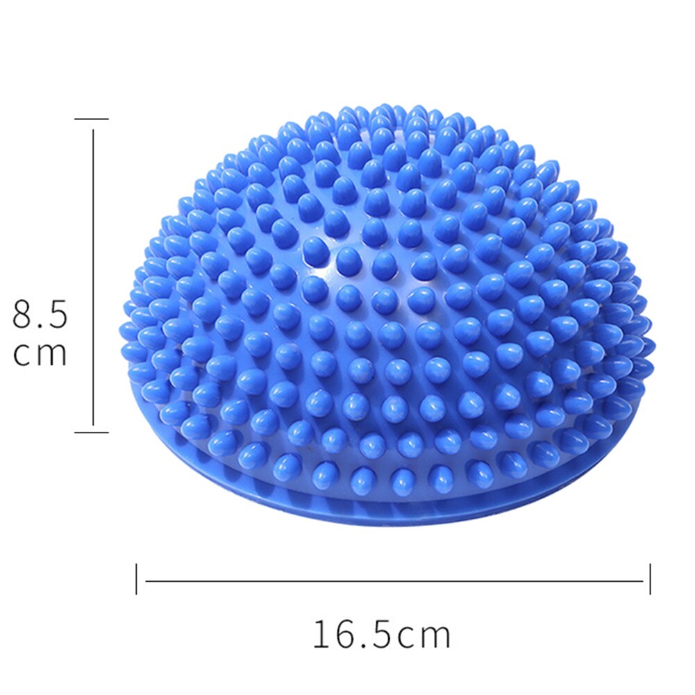 Nyoppustelige halvkugle yogabolde pvc massage fitball øvelser træner balancebold gymnastik pilates sport sundhed fitness