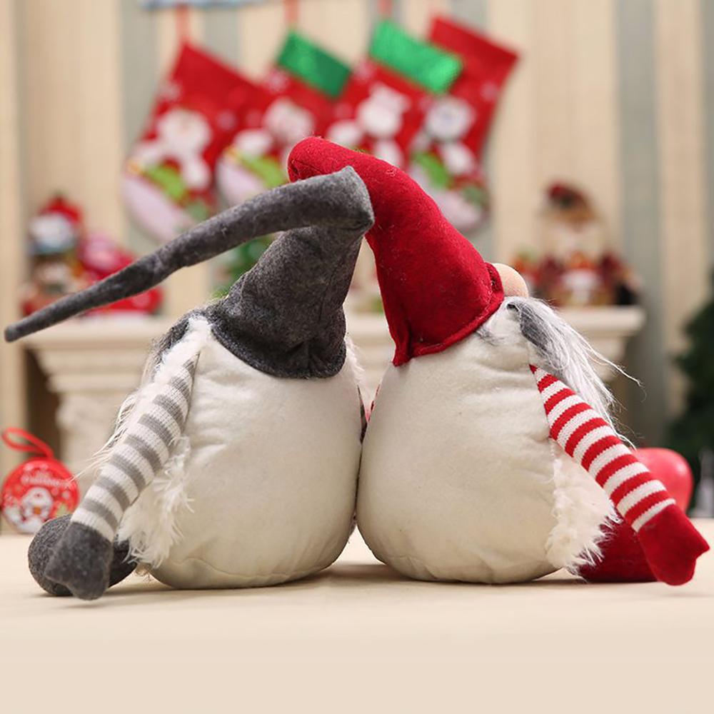 Rood Gestreept Doek zonder Gezicht Santa Claus-1