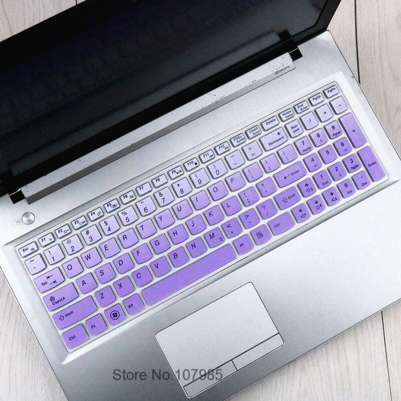 Silicone Keyboard Protector Cover Skin for Lenovo IdeaPad 300-15ISK 300-15 300 15ISK: GradualPurple