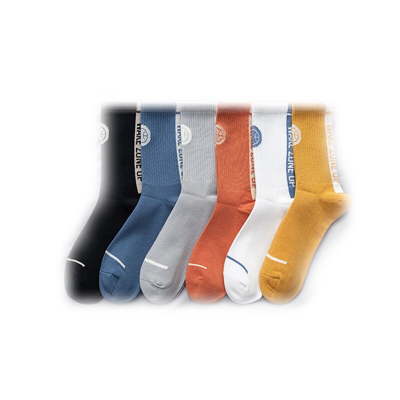Hss Lente En Herfst Letters Kleur Bijpassende Casual Sokken Mode Ademende Mannen Sport Sokken: Mix