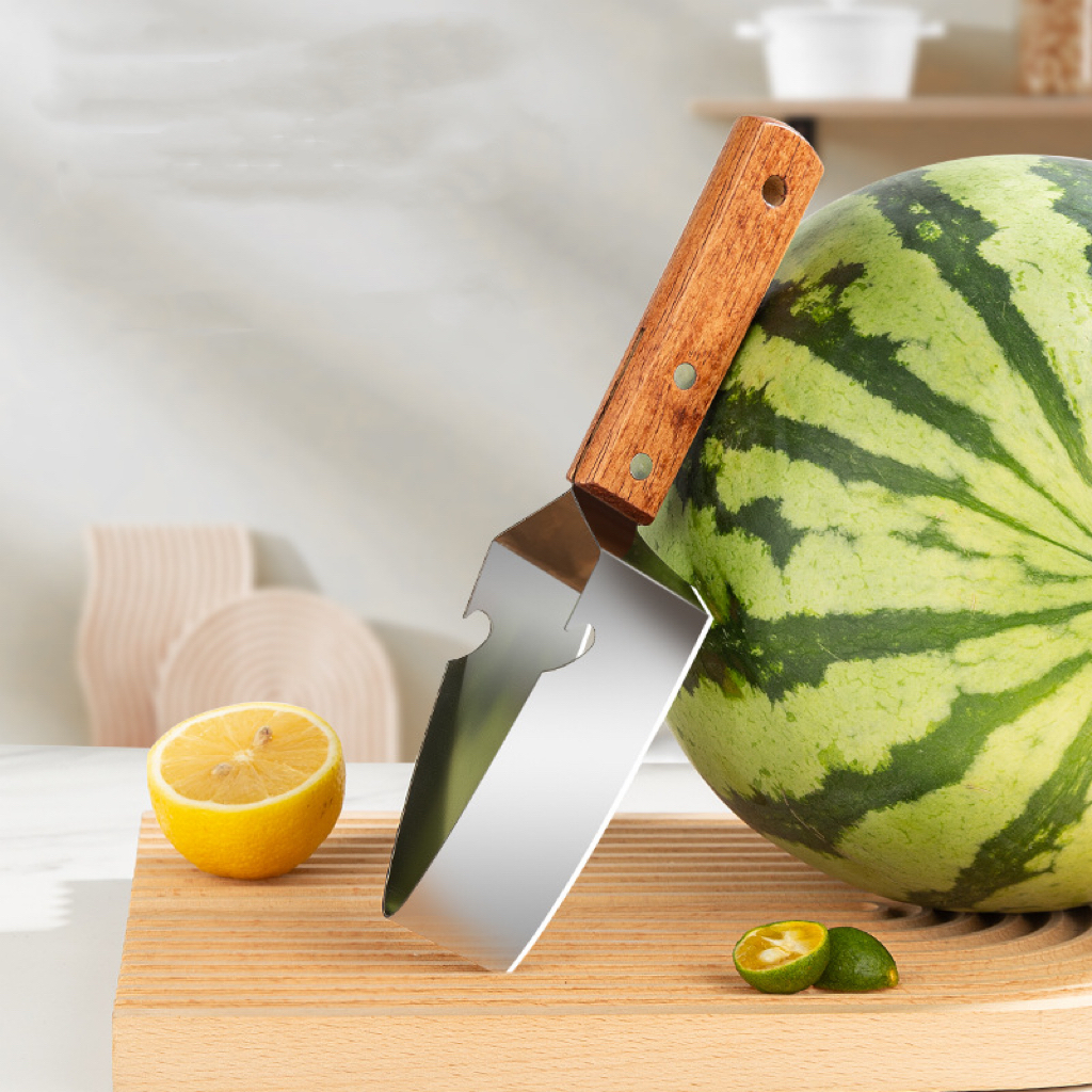 2 in1 Watermelon Slicers Labor-Saving Fruit Cutter with Bottle Opener Stainless Steel Fruit Slicers Novel Kitchen Accessories